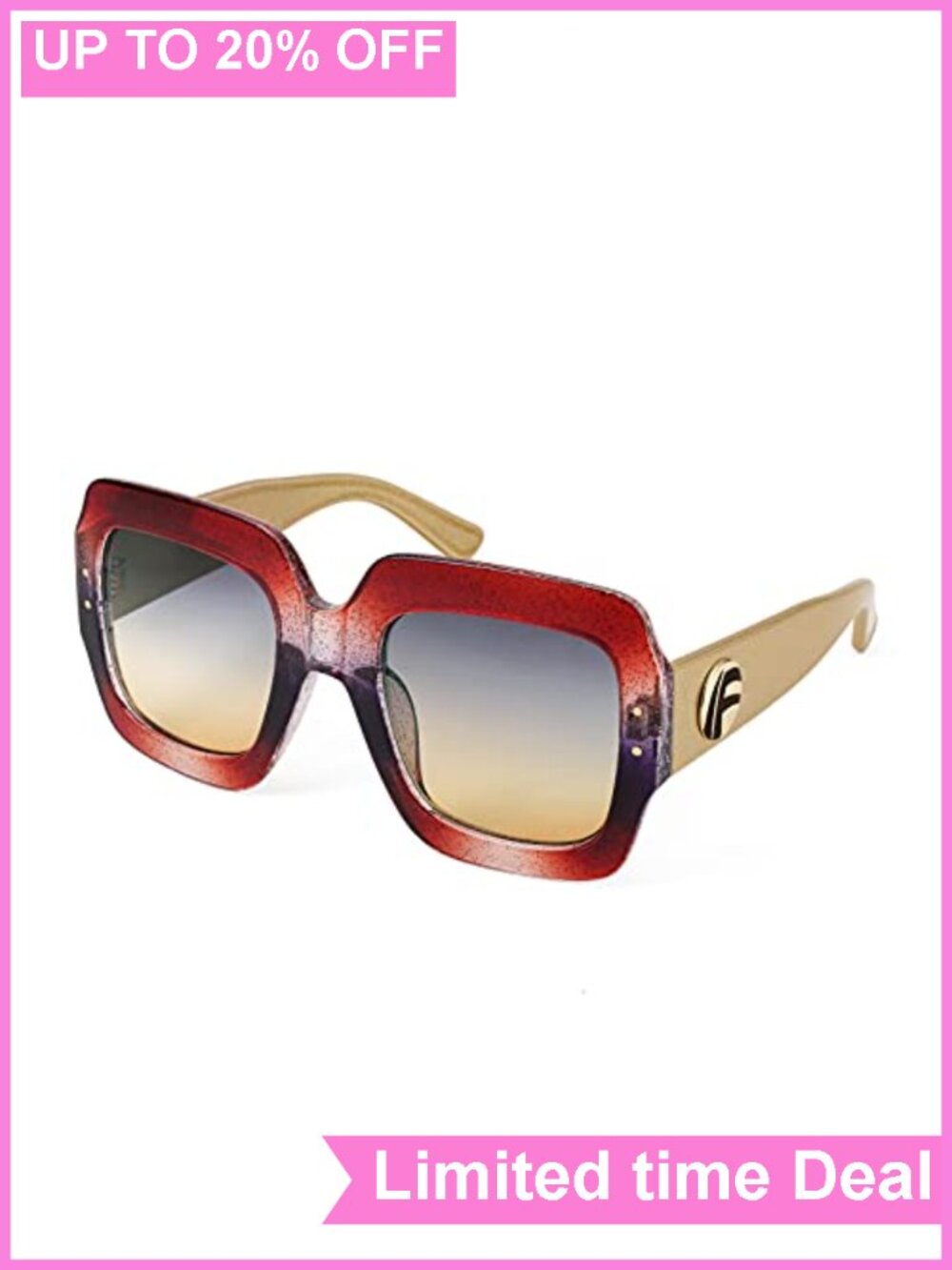 Vintage Retro Oversized Square Sunglasses for Women Stylish Shades UV Protection